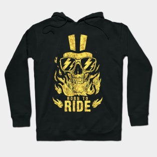 Born to Ride Skull Fire Helmet for all the open road lovers Hoodie